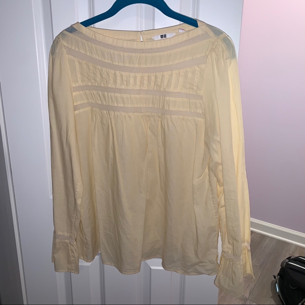 Lacey Cream Uniqlo Top